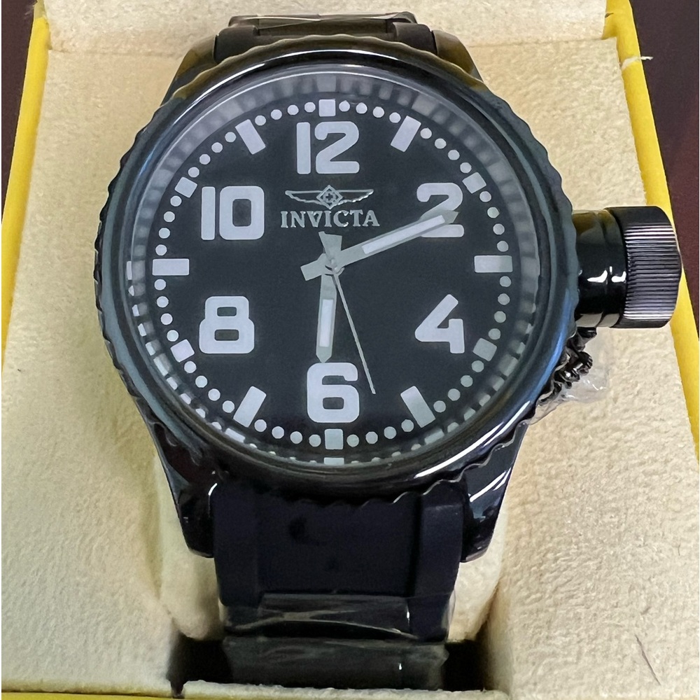Invicta Russian 1959 Diver Model Black Watch Dial Tritnite Night Glow Men’s